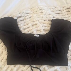 Garage Black Crop Top